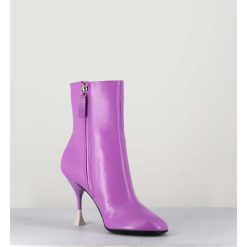 Wholesale Garrice Boots En Cuir Violet A Talon Fin - Lidia 095 Amethyst