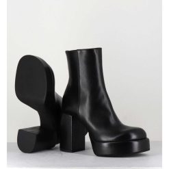 Online Garrice Boots 70S En Cuir Noir - Aiko Nappa Nero