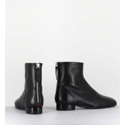 Hot Garrice Boots Plates En Cuir Souple Noir -Pam26 Baron Nero