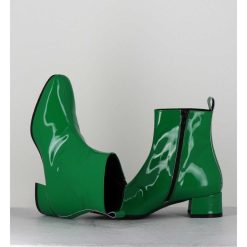 Online Garrice Boots 60S En Cuir Vernis Vert - Jane Vernice Verde