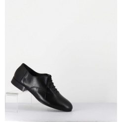 New Garrice Derbies Minimalistes En Cuir Souple Noir - Stja Cow Black