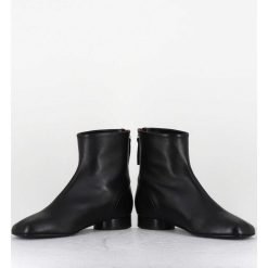 Hot Garrice Boots Plates En Cuir Souple Noir -Pam26 Baron Nero