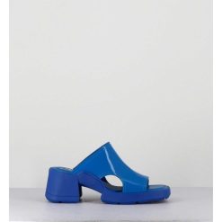 Hot Garrice Mules 90S Cuir Vernis Bleu & Surpiqures - Tawny Blue Mules