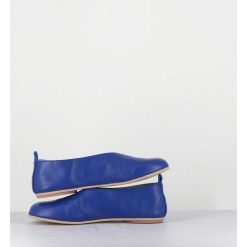 Hot Garrice Ballerines Minimalistes En Cuir Souple Bleu - Lester Cherie Blue