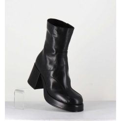 Online Garrice Boots 70S En Cuir Noir - Archi Nero