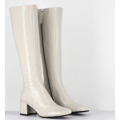 Hot Garrice Bottes 70S En Cuir Brillant Blanc Casse - Ecil33 Glaze Osso