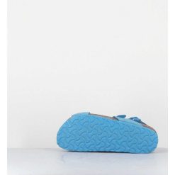 Hot Garrice Tulum Sky Blue Suede Bleu Bride Arriere