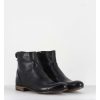 Hot Garrice Bottines Plates En Cuir Noir Alberto Fasciani - Perla37031