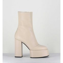 Online Garrice Boots En Cuir Souple Blanc - Iara Mok Milk