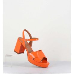 Clearance Garrice Sandales En Cuir Vernis Orange - Julia23 Arancio