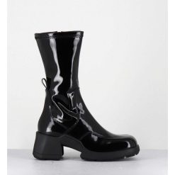 Wholesale Garrice Boots En Cuir Vernis Noir Look 90S - Viken Black Patent