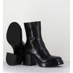 Online Garrice Boots 70S En Cuir Noir - Archi Nero