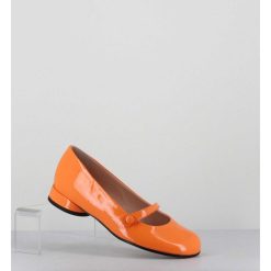 New Garrice Babies 60S Petit Talon En Cuir Vernis Orange - Masai Cindy Albicocca