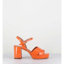 Clearance Garrice Sandales En Cuir Vernis Orange - Julia23 Arancio