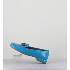 Best Garrice Mocassins 60S En Cuir Vernis Bleu - Lake Naplak Blu