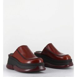 Online Garrice Sabots Compensees 90S Cuir Marron & Bubble Rubber - Brietta Brown Mules