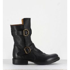 Wholesale Garrice Bottines Style Motarde En Cuir Noir Fiorentini Baker - 713 Eternity