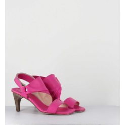 New Garrice Sandales Asymetriques A Talon En Cuir Rose Fuchsia - Cati Shady Glamour