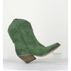 New Garrice Boots Santiags En Daim Vert - E2016 Texan Green