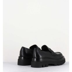 New Garrice Mocassins Chunky En Cuir Noir - Diwa Nero