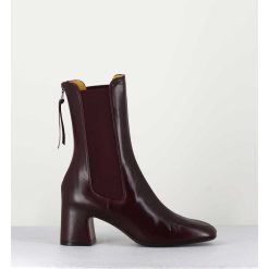 Clearance Garrice Boots A Elastiques En Cuir Souple Bordeaux - P900 Rubino