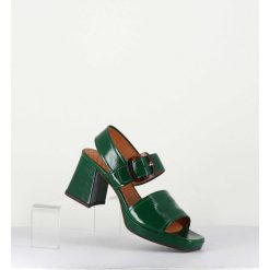 Online Garrice Sandales 70S En Cuir Vernis Naplak Vert - Ginka42 Salou Green