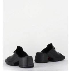 Online Garrice Mules En Cuir Noir & Zip - Bertie Black Sandals