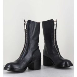 Wholesale Garrice Boots En Cuir Metallise Anthracite A Zip - 888 Nappa Fucile