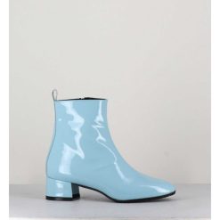 Best Garrice Boots 60S En Cuir Vernis Bleu - Jane Vernice Faeda