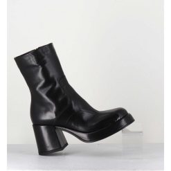 Online Garrice Boots 70S En Cuir Noir - Archi Nero