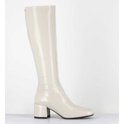 Hot Garrice Bottes 70S En Cuir Brillant Blanc Casse - Ecil33 Glaze Osso