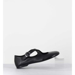 Hot Garrice Ballerines A Brides Croisees En Cuir Souple Noir - Ziami Buffy Nero