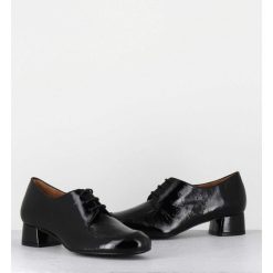 Hot Garrice Derbies En Cuir Noir Petit Talon - Monica Black Malory