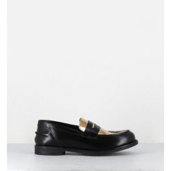 Online Garrice Mocassins En Cuir Glace Noir & Or - Al103 Nero Oro