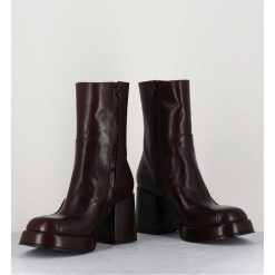 Clearance Garrice Boots 70S En Cuir Marron - Archi Moro