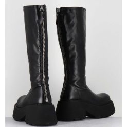 Wholesale Garrice Bottes En Cuir Noir Semelle Epaisse - 1D7712D Mayon Black