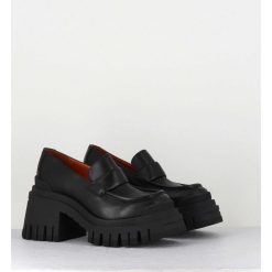 Hot Garrice Mocassins Semelle Chunky Esprit 90S - Moca Nero