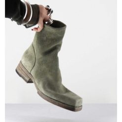 Wholesale Garrice Boots Ligne Avant-Garde En Daim Lave Kaki - 51798 Verde Washed