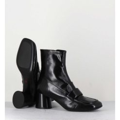 Hot Garrice Boots Mocassins En Cuir Noir - Dani05 Nero