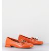 Wholesale Garrice Mocassins 60S En Cuir Vernis Orange - Lake Naplak Arancio