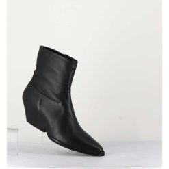 Hot Garrice Boots Santiag En Cuir Noir - 10807 Vetro Nero