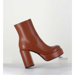 Clearance Garrice Boots 70S En Cuir Marron - Aiko Nappa Luggage