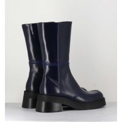 Online Garrice Boots 90S Tige Haute En Cuir Lisse Bleu - Inne Blu Boots