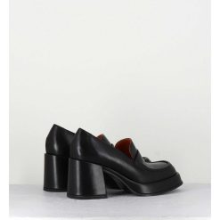 New Garrice Mocassins A Plateforme En Cuir Noir - Meda Nero