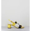 Wholesale Garrice Sandales 60S Bout Carre En Cuir Vernis Jaune & Noir - Lefai Yellow Black