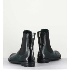 Wholesale Garrice Boots Plates En Cuir Vert & Elastique - Lexikon073 French Lover