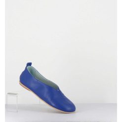 Hot Garrice Ballerines Minimalistes En Cuir Souple Bleu - Lester Cherie Blue