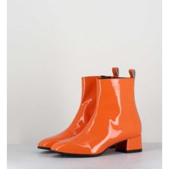 New Garrice Boots 60S En Cuir Vernis Orange - Jane Vernice Orange