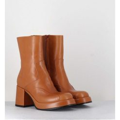 Clearance Garrice Boots 70S En Cuir Beige - Archi Cuoio