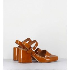 Best Garrice Sandales A Plateforme En Cuir Vernis Camel - Beverly Camel Sandals